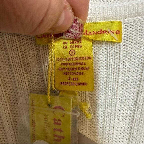 NWT Catherine Malandrino | Ivory Wide Rib Maxi Sweater Dress Size Large - Picture 10 of 11